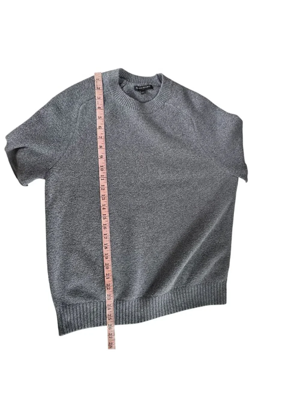 Banana Republic Pullover Sweater Gray Green Cotton Blend Long Sleeve Men Medium